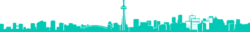 Toronto skyline silhouette